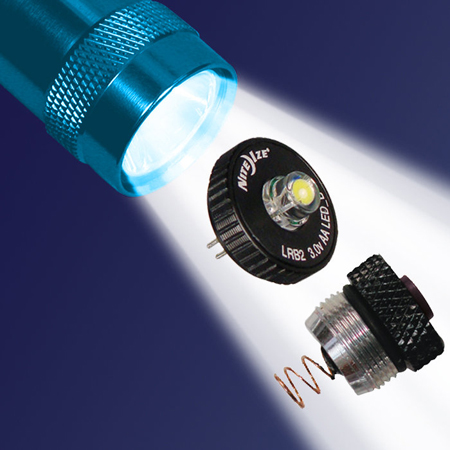 Nite Ize LED Flashlight Upgrade Kit - Replaces Bulb For AA Mini Maglite (Twist Or Button)